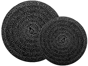 Matala Round 22" dia x 6" Thick Black Clearwater Lakes and Ponds