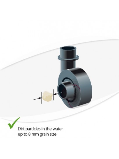 Messner Eco X2 Filtration/Waterfall Pond Pump 4500 removes suspended particles up to 8mm in sizze from your pond