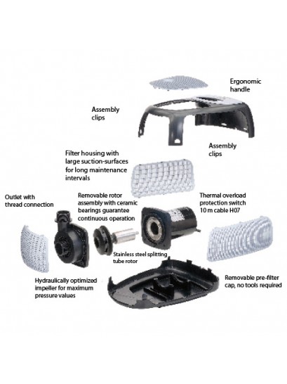 Messner Power X2 4000 Fountain/Water Feature Pond Pump Assembly
